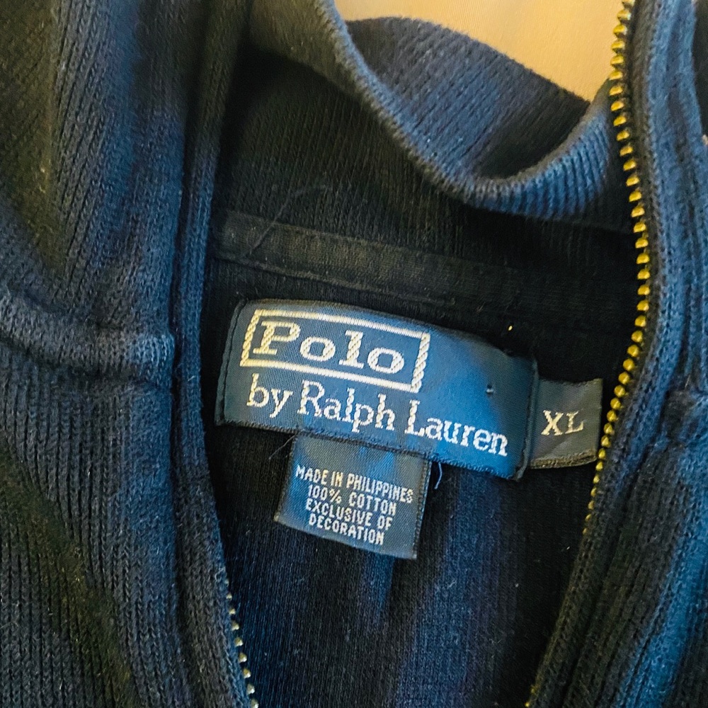 Black Polo pull over. Red Polo logo. Size XL